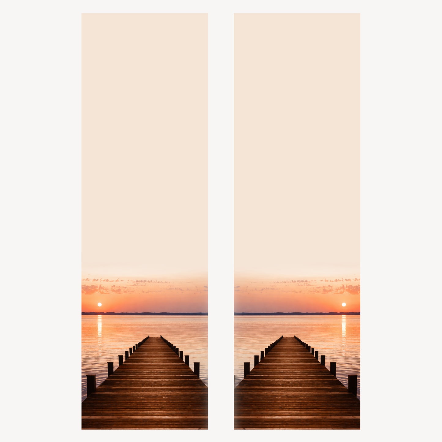 Trauerschleife Steg am See Sonnenuntergang – Individuell bedruckbar | M17
