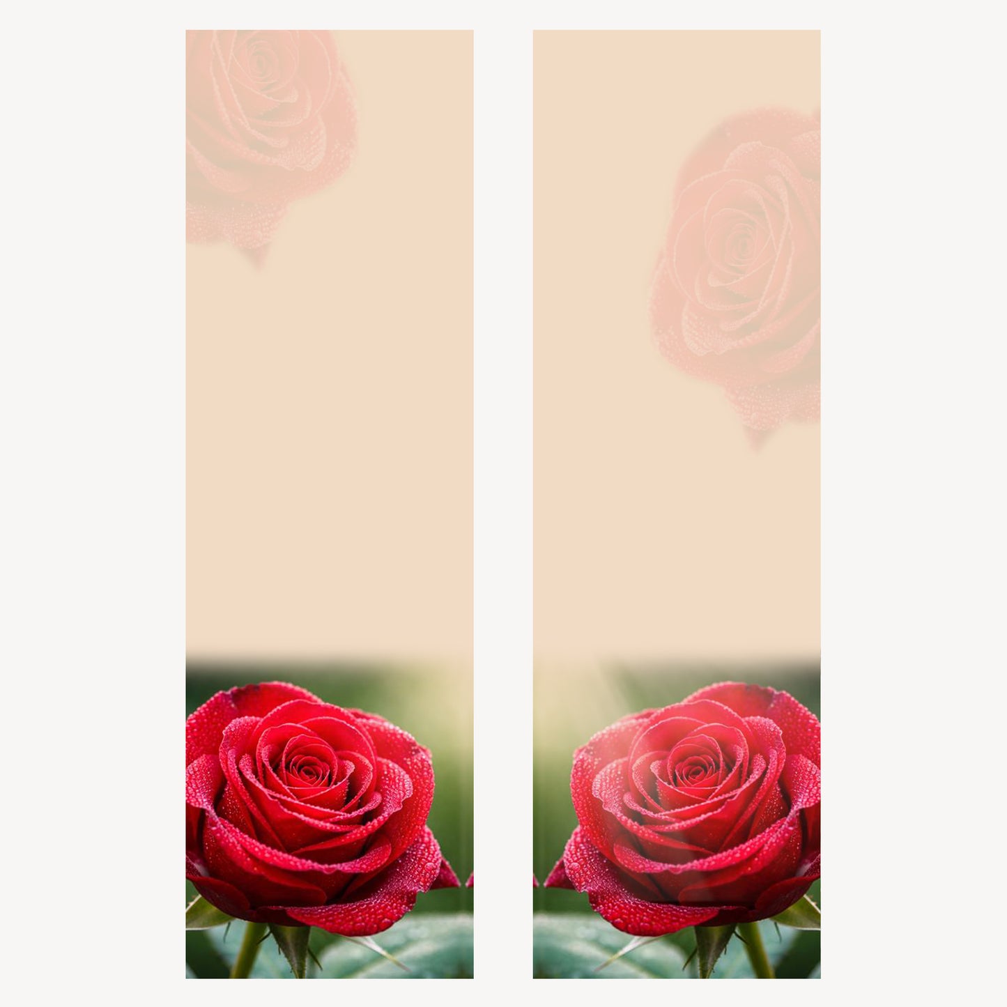 Trauerschleife Rote Rose – Individuell bedruckbar | M20