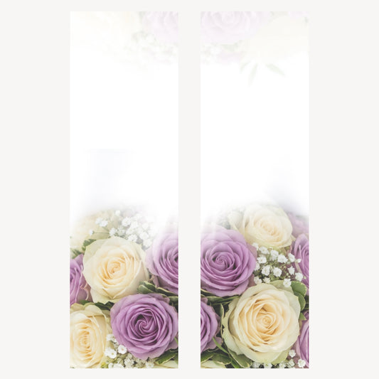 Trauerschleife Rosenmotiv – Individuell bedruckbar | M13