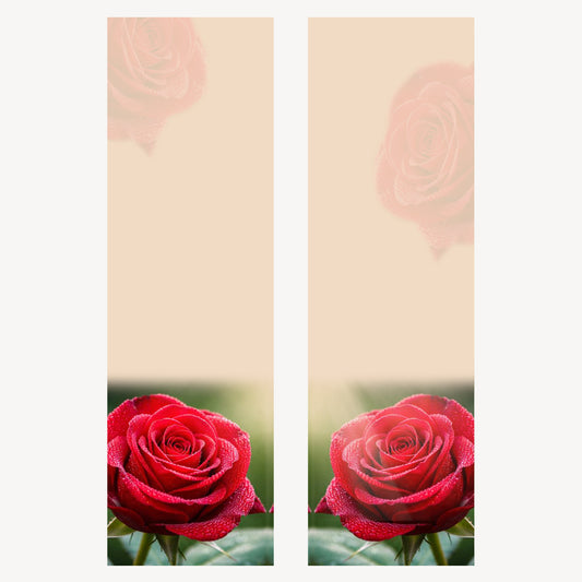 Trauerschleife Rote Rose – Individuell bedruckbar | M20